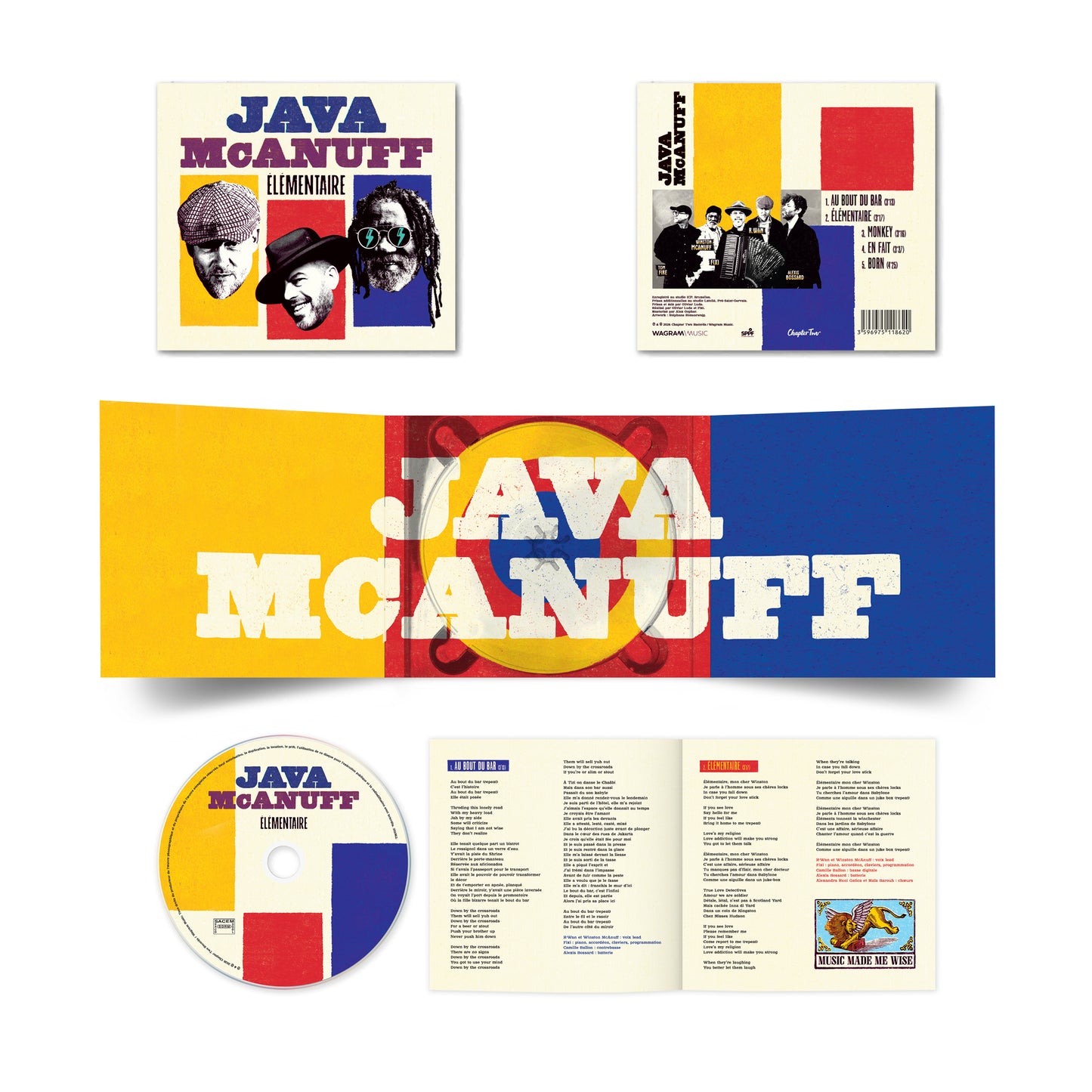 Pack CD / T-shirt / Sous-verres | EP  Élémentaire | JAVA, Winston McAnuff